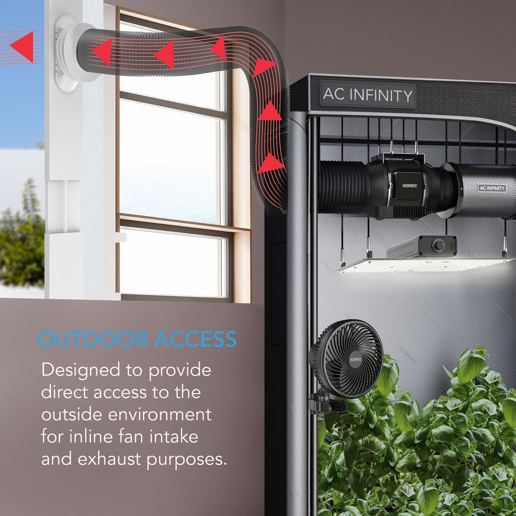 intake fan for grow tent AC Infinity Window Duct Kit Adjustable Vent Port For Inline Fans — Grow  Light Central