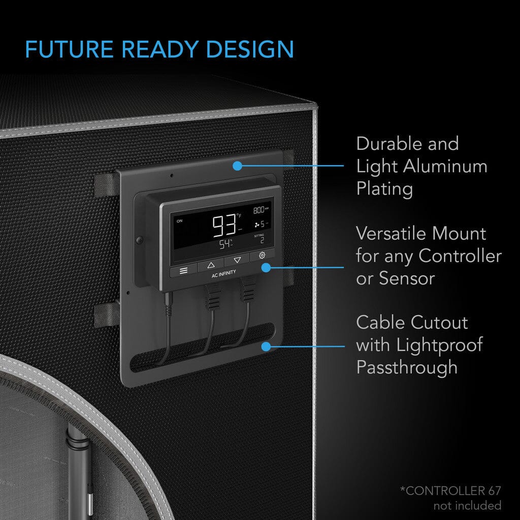 AC Infinity CLOUDLAB 733 Advance Grow Tent, 36”x36”x72” Thickest 1 in.  Poles, Highest Density 2000D Diamond Mylar Canvas, 3x3 for Hydroponics  Indoor