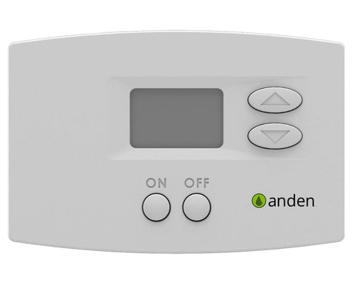 Front view of Anden A77 Digital Dehumidifier Controller with LCD screen and control buttons.