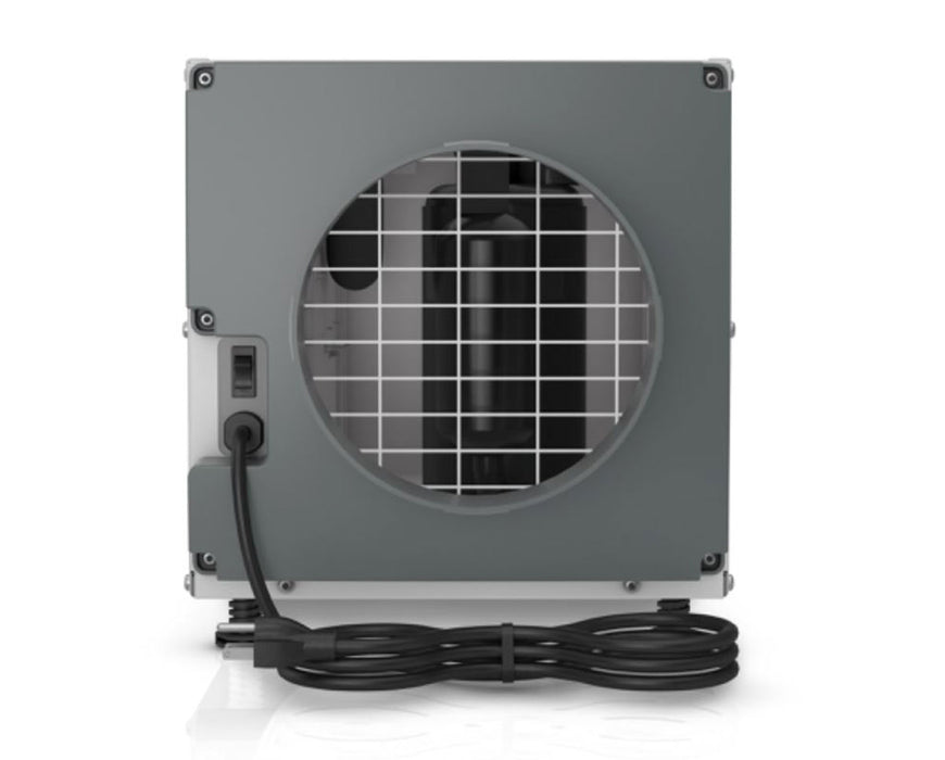 Back view of the Anden A70 Dehumidifier showing the ventilation grid and power cord.