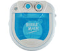 Top view of the Bubble Magic 5 Gallon Washing Machine showing blue internal agitator and dual dials for wash timer and settings.