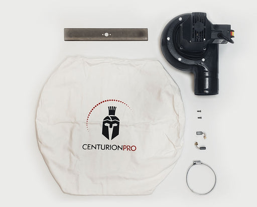 CenturionPro GC3 Bucker Parts Kit including blade, blower motor, blower bag, and small replacement components.