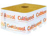 Cultiwool Block 6x6x4 front view showing low-density rockwool cube with pre-formed planting hole designed for fast rooting and healthy crop development in hydroponics.