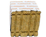 Cultiwool Block 6x6x4 front angle showing side grooves and uniform rockwool fiber structure that improves air to water ratio and supports strong root growth for hydroponic systems.