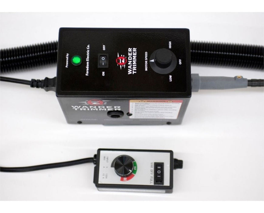 EZ Trim Wander Trimmer motor speed control box with adjustable suction and blade settings, ensuring customizable trimming performance.