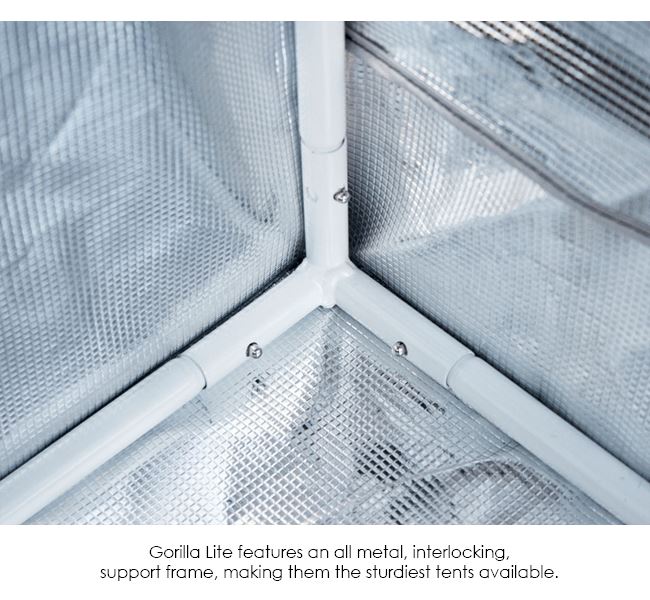Gorilla Grow Tent LITE Line 44 – 4′ X 4′ X 6’7″ Grow Tent Gorilla Grow Tent