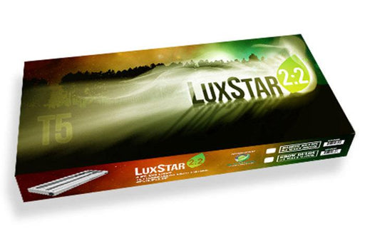LuxStar 2 Foot 2 Bulb T5 Fluorescent Fixture With Veg Bulbs Fluorescent Light Grow Light Central