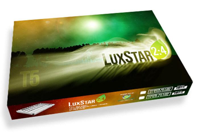 LuxStar 2 Foot 4 Bulb T5 Fluorescent Fixture With Veg Bulbs Fluorescent Light Grow Light Central