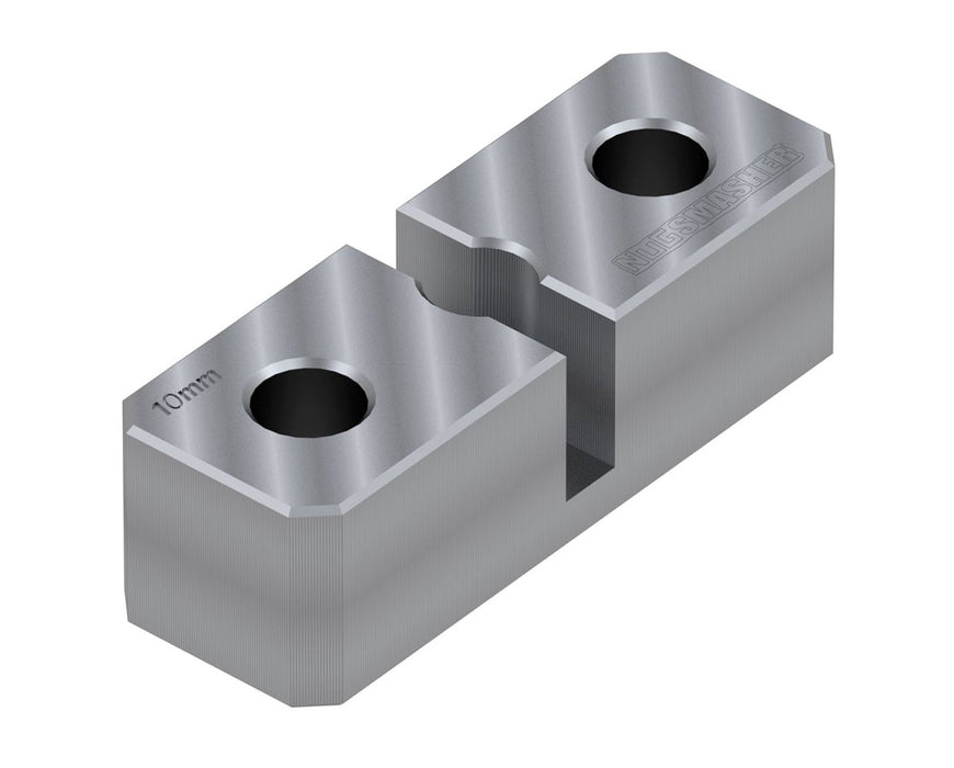 Nugsmasher Banger Storage 10mm Male angled top view with dual-hole design and 10mm marking.