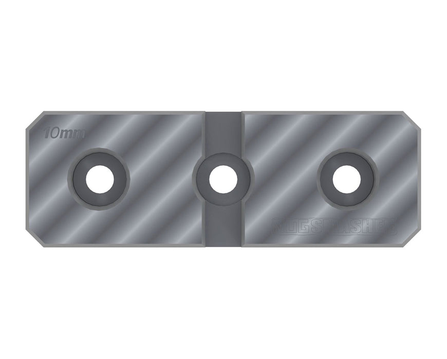 Nugsmasher Banger Storage 10mm Male flat top view showing dual-hole layout and 10mm engraving.