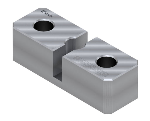 Nugsmasher Banger Storage 10mm Male angled view with two drilled holes and engraved branding.