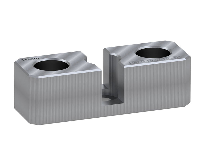 Nugsmasher Banger Storage 14mm Male side angled view highlighting precision-cut grooves.