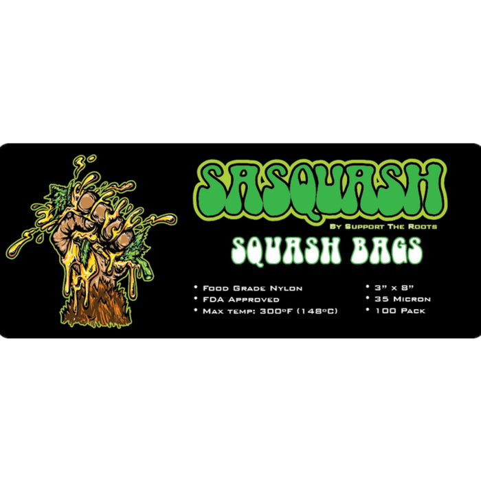 Sasquash Squash Bags 3" x 8" (100 Pack) Rosin Press Sasquash 